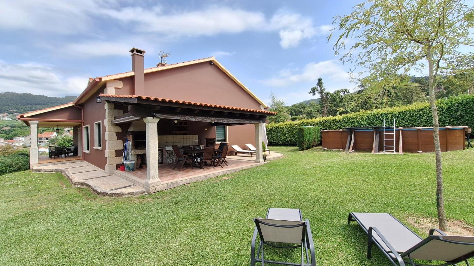 Chalet Rural 400 m playa piscina barbacoa chimenea Bueu Bagian luar foto